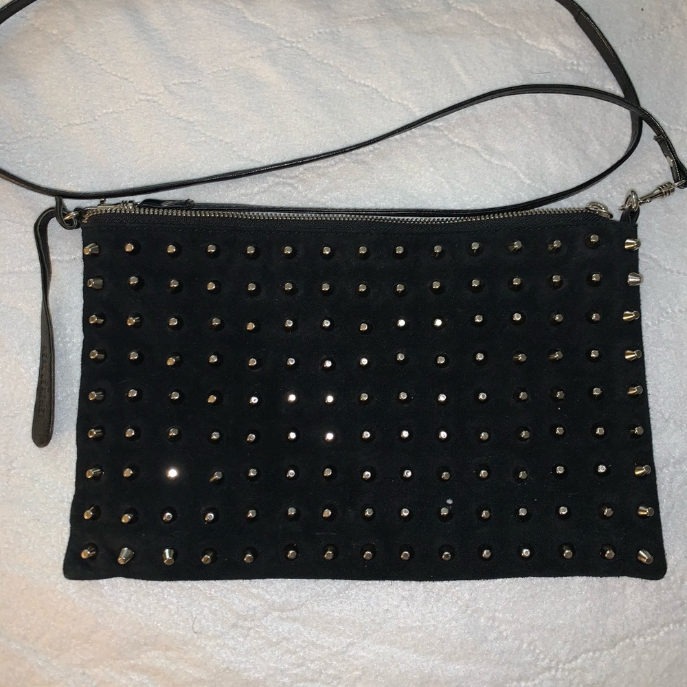Leather studded purse